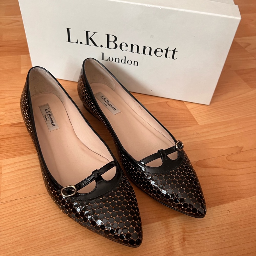 L.K. Bennett Holly Lux Patent Leather Flats